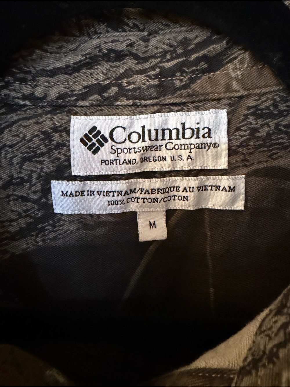 Columbia Button Down Shirt Mens Medium Camo Mossy Oak Break-Up Hunting - Picture 4 of 9